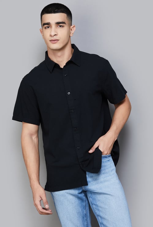 CELIO Textured Regular Fit Shirt