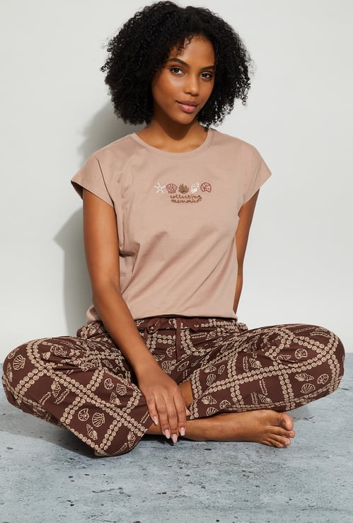 GINGER Embroidered Lounge T-shirt