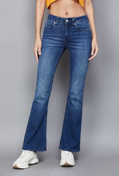 ONLY Washed Flared Jeans