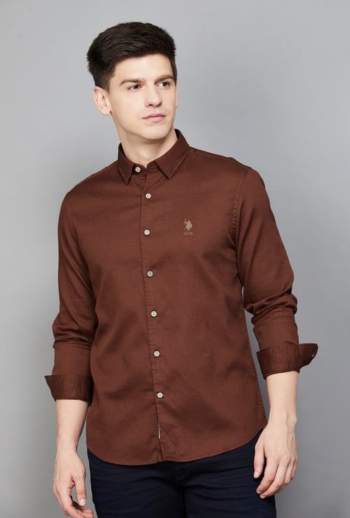 US POLO ASSN Solid Regular Fit Shirt