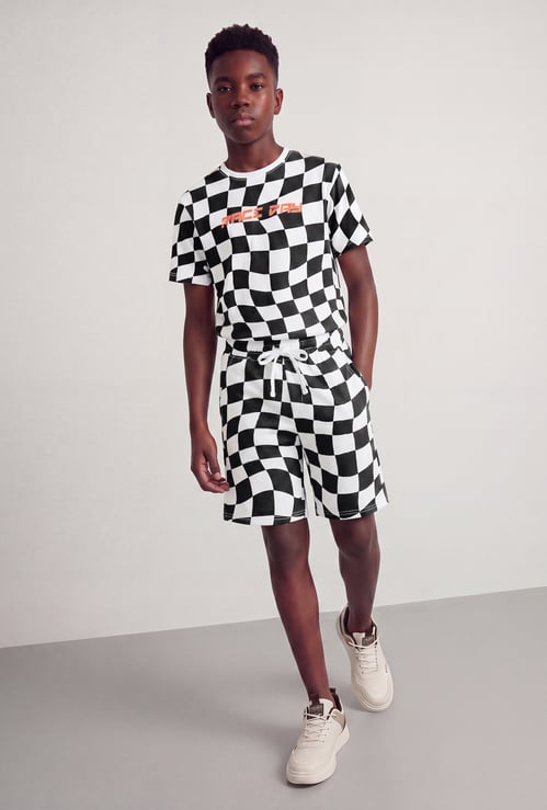 FAME FOREVER Boys Checked Regular Shorts