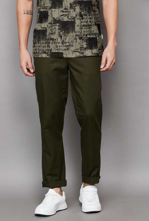 UNITED COLORS OF BENETTON Solid Regular Fit Trousers
