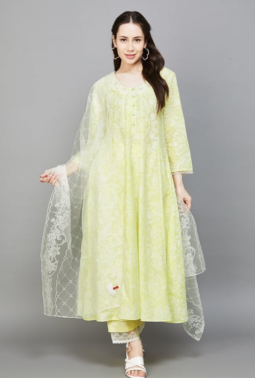 W Floral Print Kurta Set