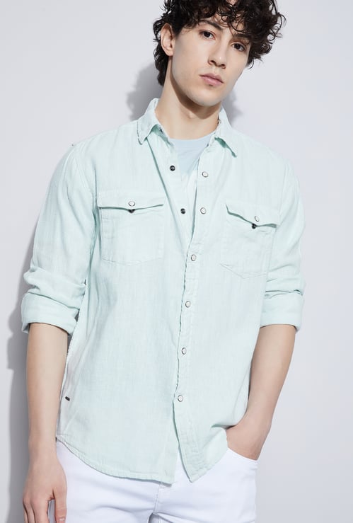 FORCA Solid Regular Fit Shirt
