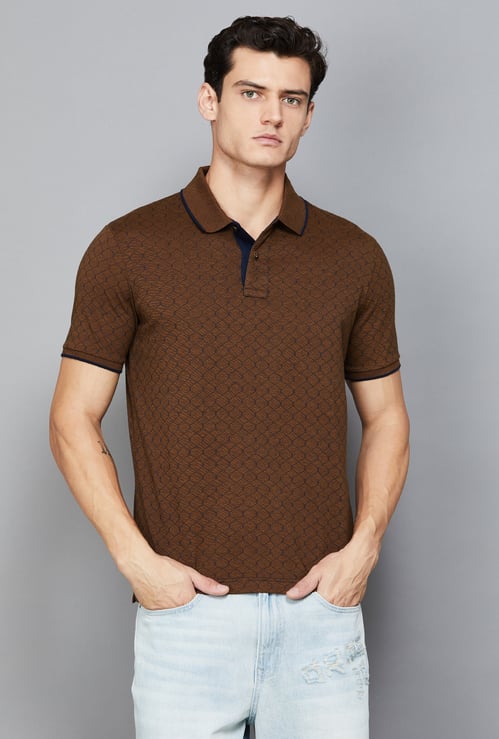 FAHRENHEIT Printed Polo T-shirt
