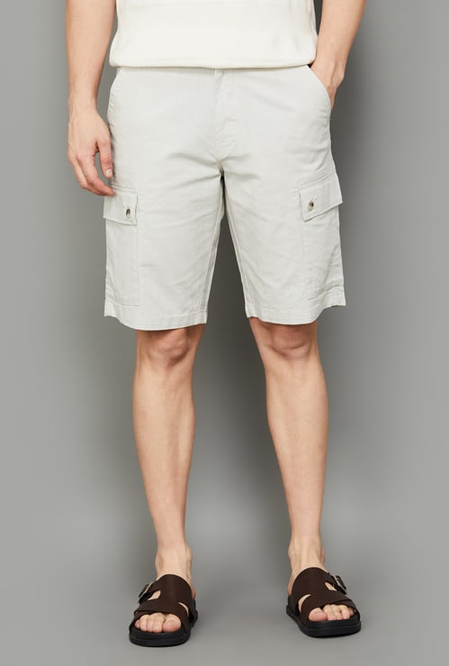 T-BASE Solid Cargo Shorts