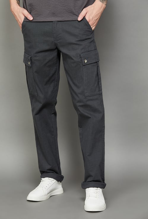 T-BASE Solid Regular Fit Cargos