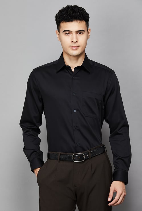 LOUIS PHILIPPE Solid Regular Fit Formal Shirt