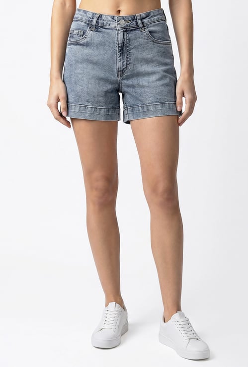 KRAUS Solid Denim Shorts