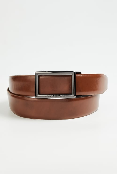 LOUIS PHILIPPE Solid Leather Belt