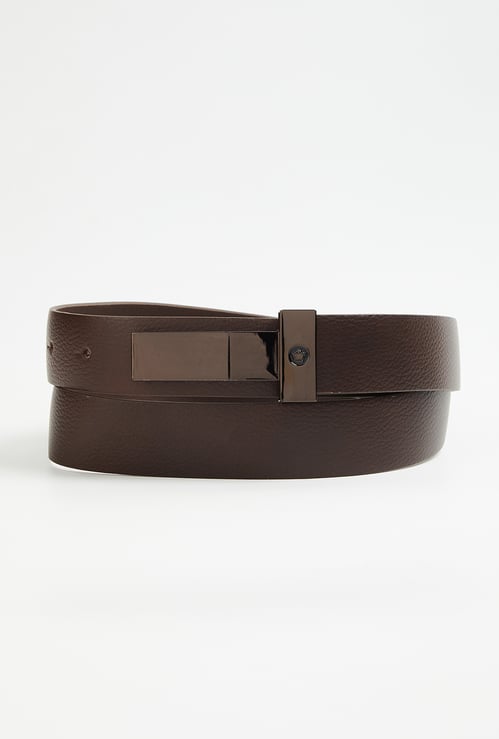 LOUIS PHILIPPE Solid Leather Belt