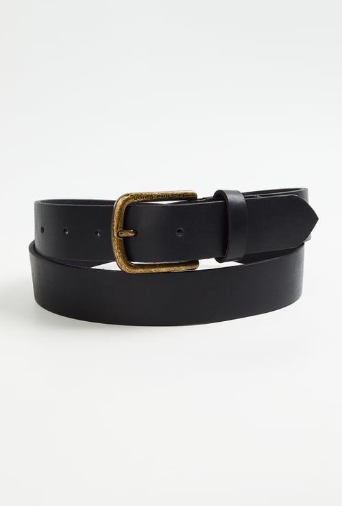 LOUIS PHILIPPE Solid Leather Belt