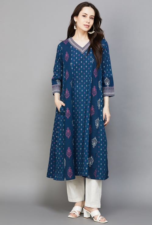 SPAN Ethnic Motif A-Line Kurta