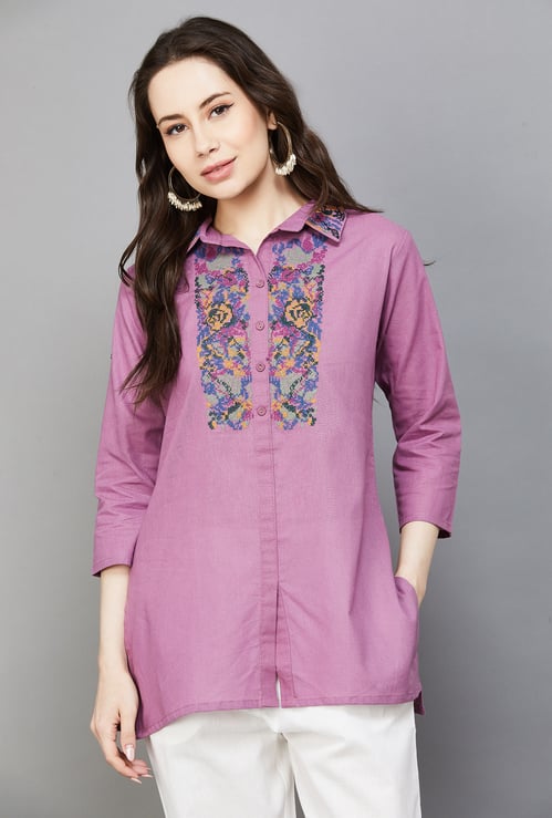 SPAN Embroidered Straight Kurti
