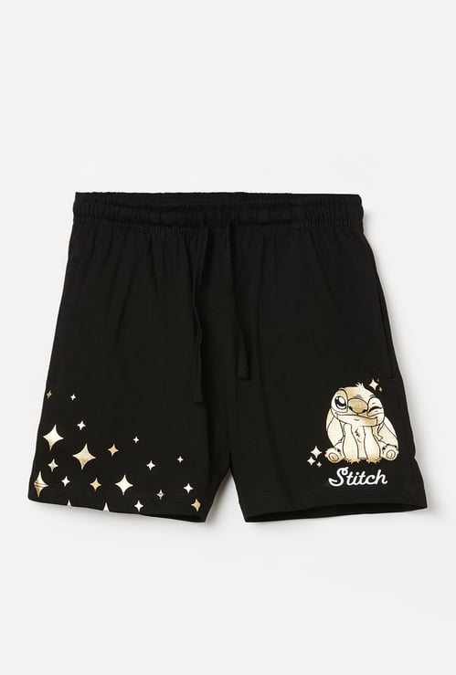 KIDSVILLE Girls Stitch Print Shorts