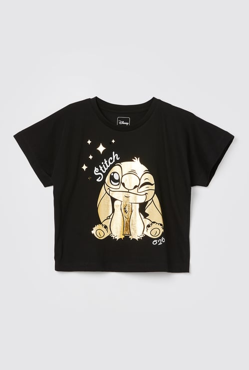 KIDSVILLE Girls Stitch Print T-shirt