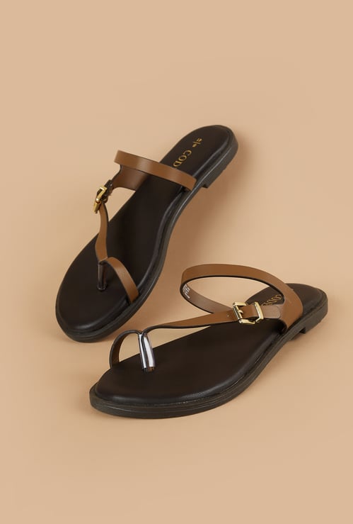 CODE Solid Flats Sandals