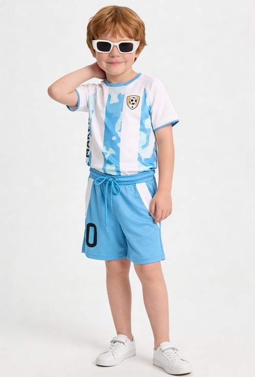 FAME FOREVER Boys Football Print Shorts