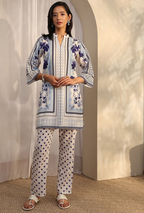LIBAS Floral Print Kurti Set