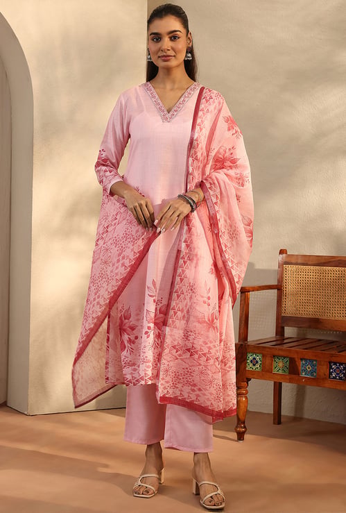 LIBAS Floral Print Kurta Set