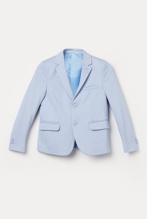 ALLEN SOLLY Boys Solid V-neck Blazer