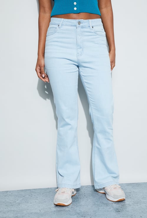 GINGER Washed Bootcut Jeans