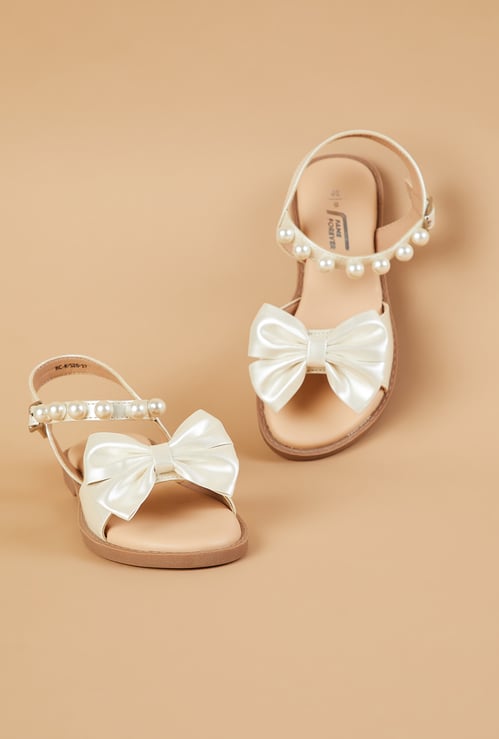 FAME FOREVER Girls Bow Detail Sandals