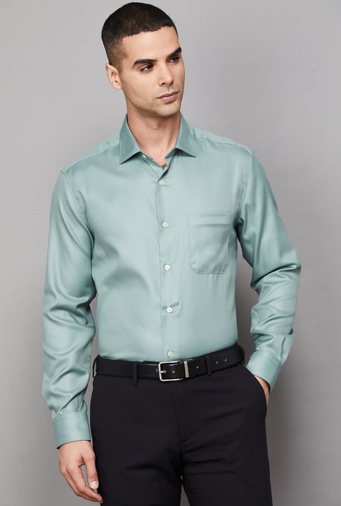 LOUIS PHILIPPE Solid Regular Fit Formal Shirt
