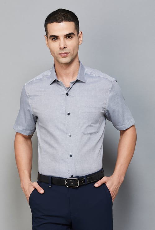 LOUIS PHILIPPE Textured Classic Fit Formal Shirt