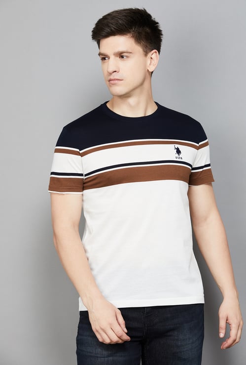 US POLO ASSN Striped Crew Neck T-shirt
