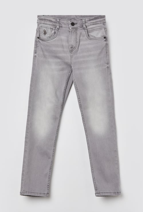 US POLO ASSN KIDS Boys Washed Slim Fit Jeans
