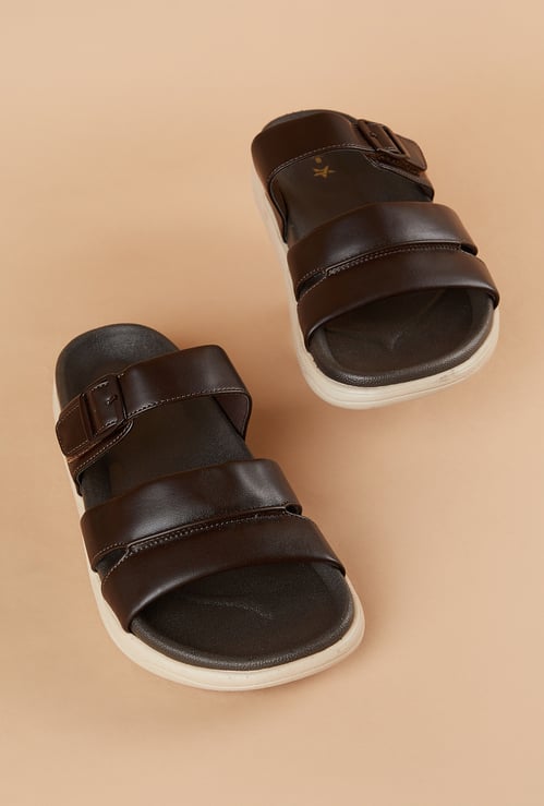 CODE Strappy Sandals with Buckle Closure
