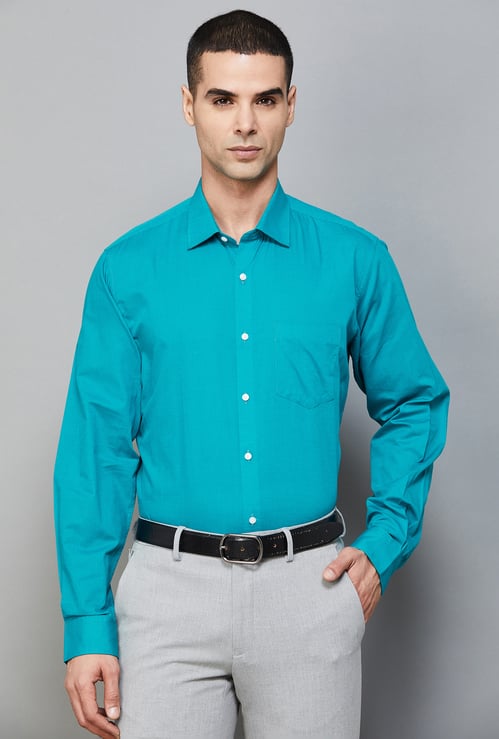 VAN HEUSEN Solid Custom Fit Formal Shirt