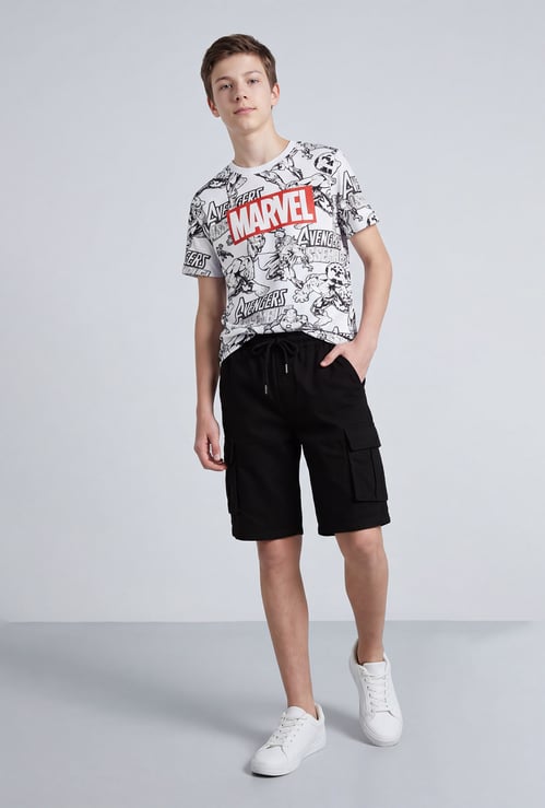 FAME FOREVER Boys Solid Cargo Shorts