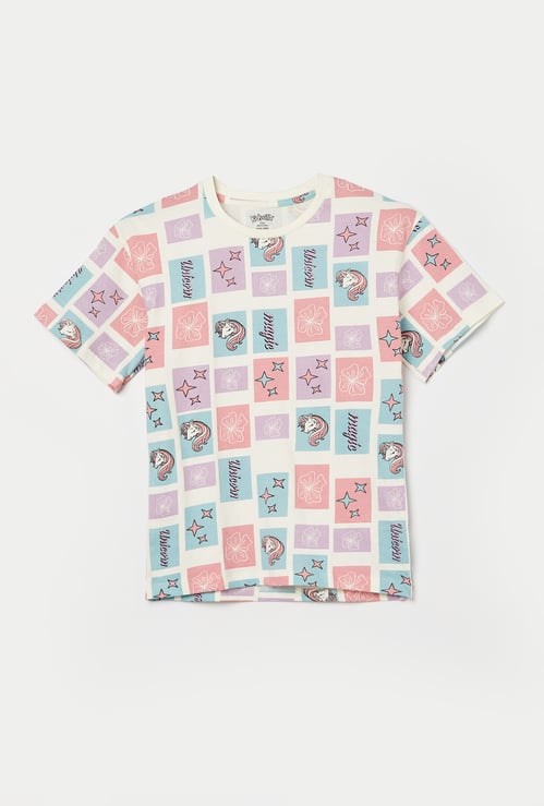 KIDSVILLE Girls Printed T-shirt