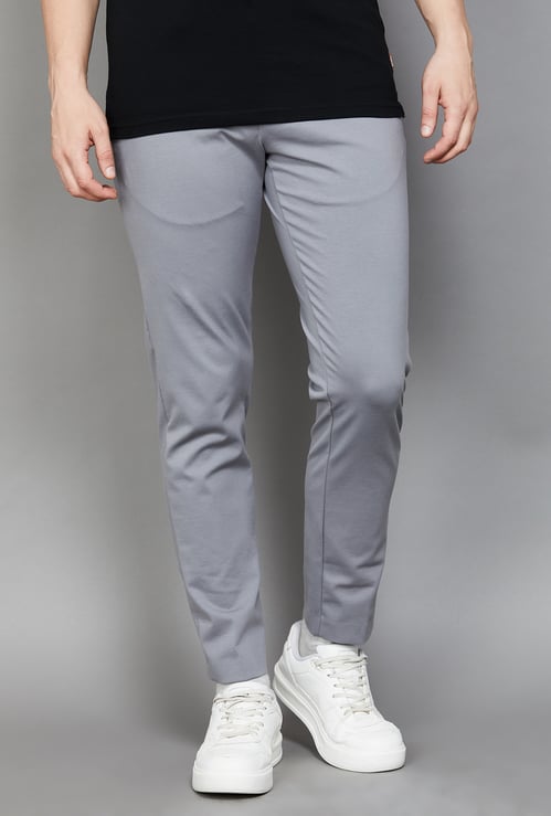 ALLEN SOLLY Solid Slim Tapered Trousers