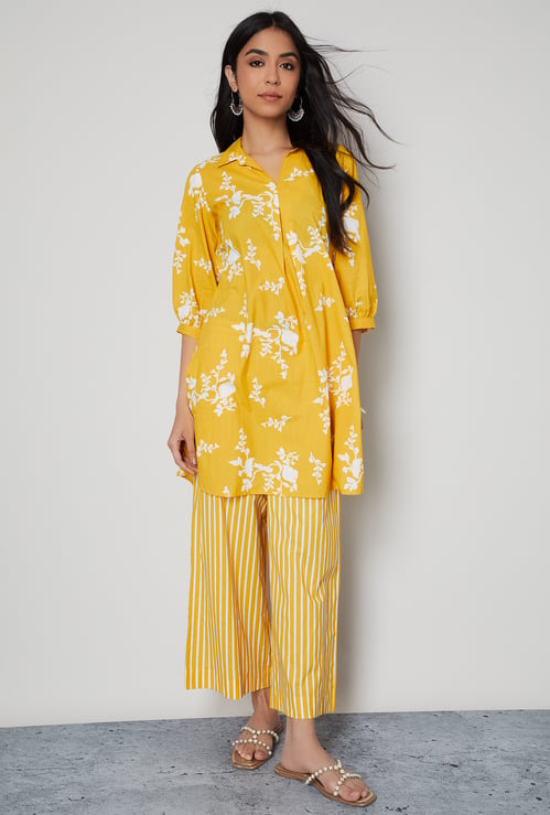 MELANGE Floral Print Kurta Set