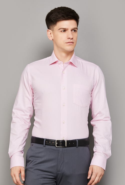 BLACKBERRYS Textured Slim Fit Formal Shirt