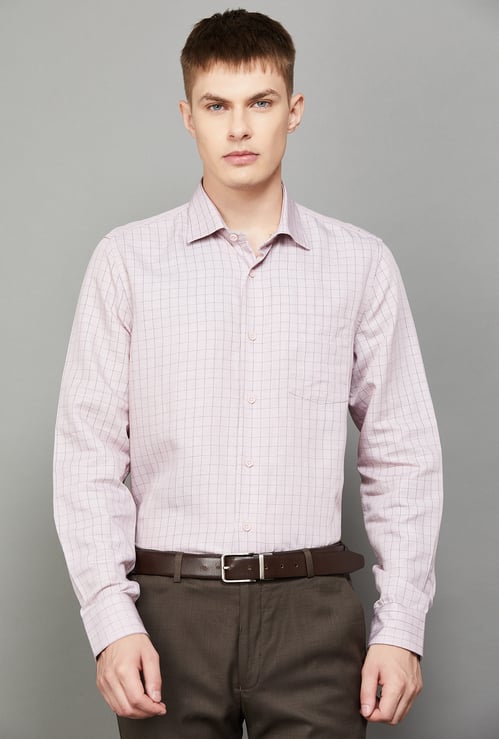 BLACKBERRYS Checked Slim Fit Formal Shirt