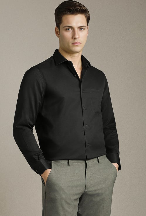 LOUIS PHILIPPE Textured Regular Fit Formal Shirt