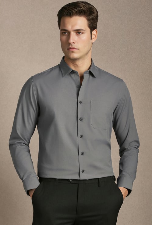 LOUIS PHILIPPE Solid Slim Fit Formal Shirt