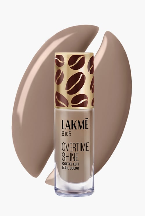 LAKME 9to5 Overtime Shine Coffee Edit Nail Colour - Mocha Mist - 6ml