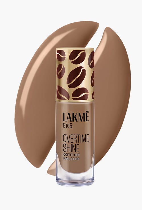 LAKME 9to5 Overtime Shine Coffee Edit Nail Colour - Caramel Drizzle - 6ml