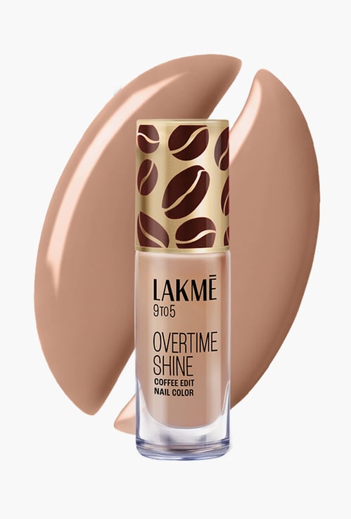 LAKME 9to5 Overtime Shine Coffee Edit Nail Colour - Maple Macchiato - 6ml