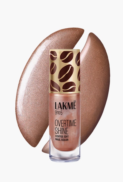 LAKME 9to5 Overtime Shine Coffee Edit Nail Colour - Toffee Crunch - 6ml
