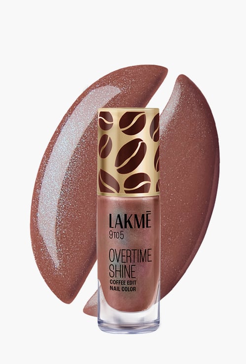 LAKME 9to5 Overtime Shine Coffee Edit Nail Colour - Brewtiful Day - 6ml
