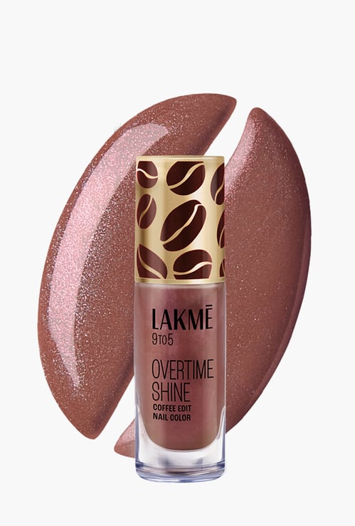LAKME 9to5 Overtime Shine Nail Color - Midnight Roast - 6ml
