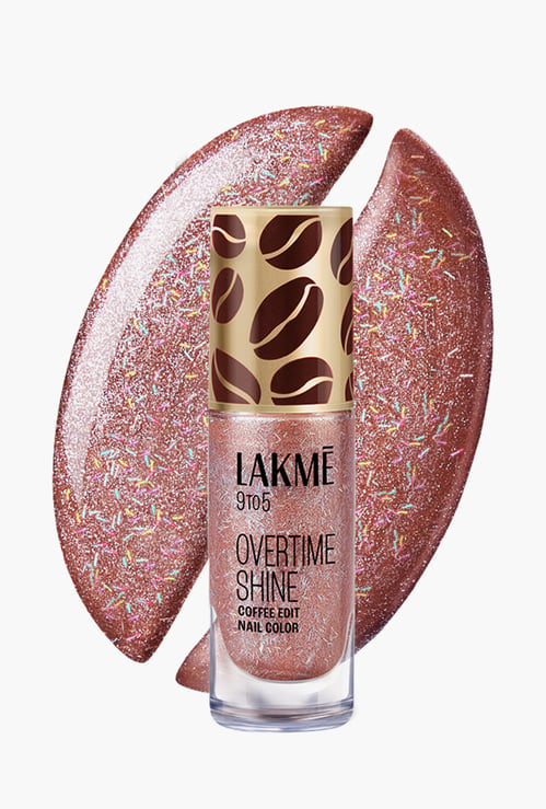 LAKME 9to5 Overtime Shine Coffee Edit Nail Color - Hazelnut Hug - 6ml