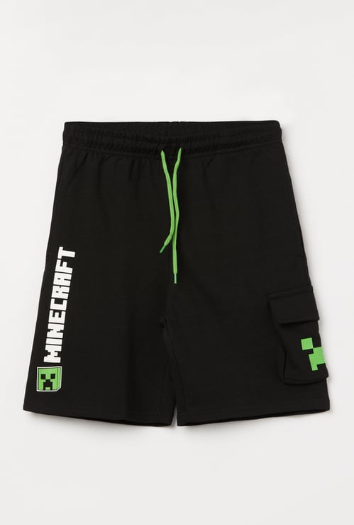 KIDSVILLE Boys Minecraft Printed Shorts