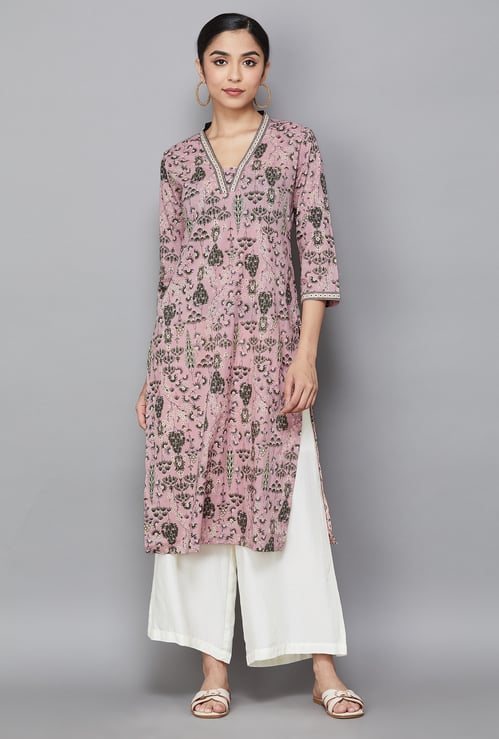 SPAN Ethnic Motif Straight Kurta